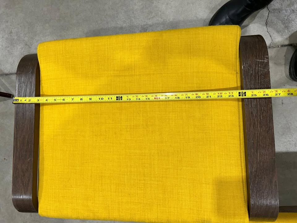 IKEA Poang Foot Stool Brown/Skiftebo yellow - 2 Available