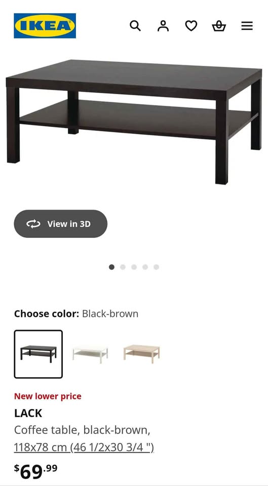 Large Ikea LACK Coffee Table