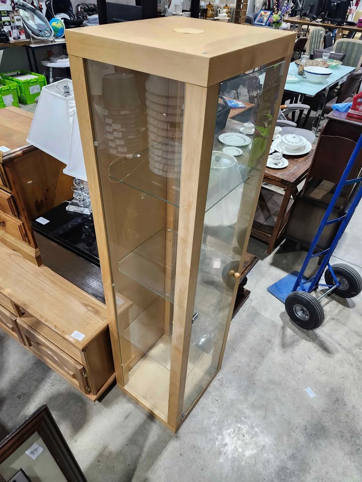 Wooden/Glass 4-Tier Display Cabinet