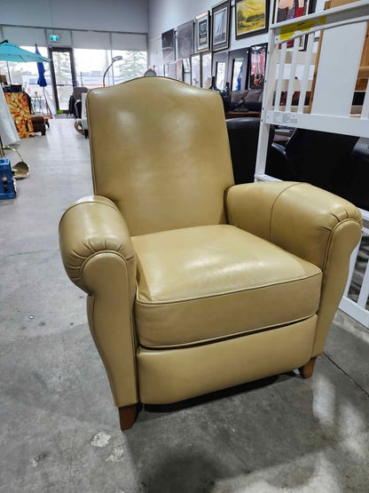 Ethan Allen Paloma Genuine Leather Recliner Armchair