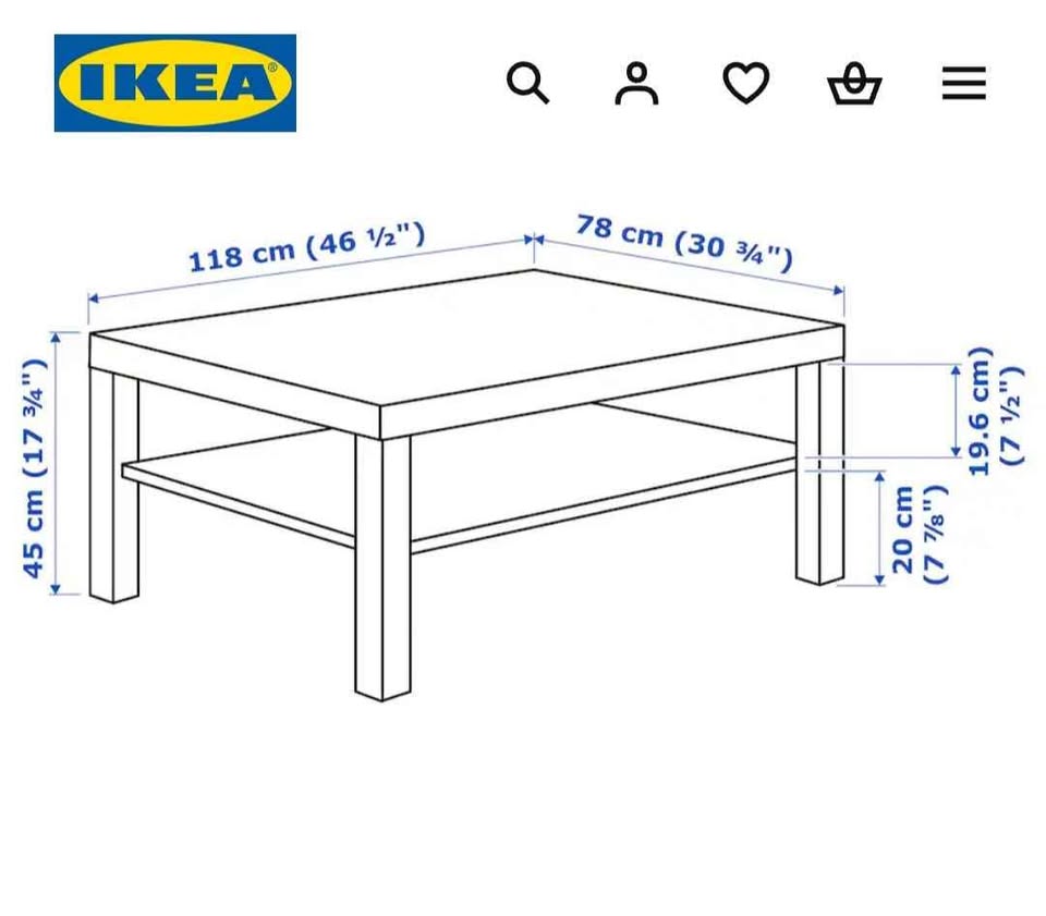 Large Ikea LACK Coffee Table