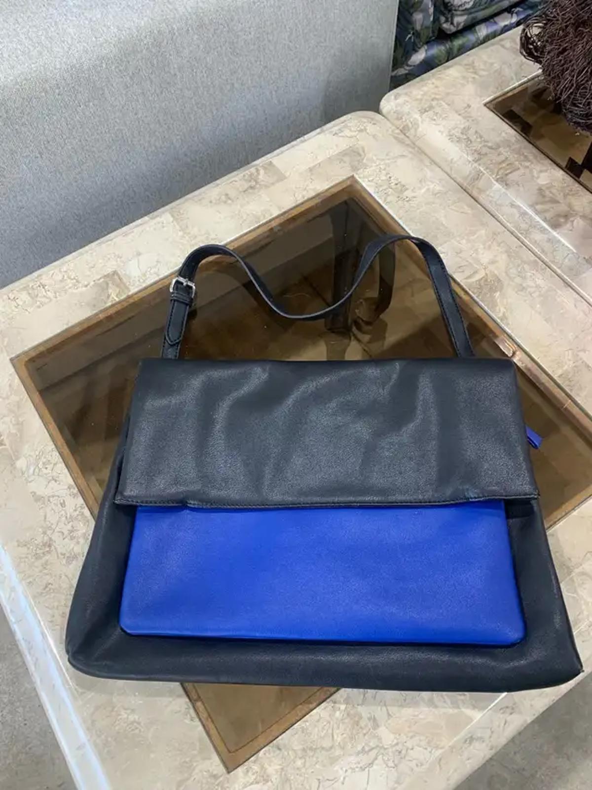 Black and Blue Wallet Handbag