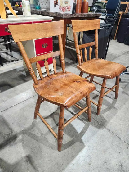 Vintage Wood Dining Chairs