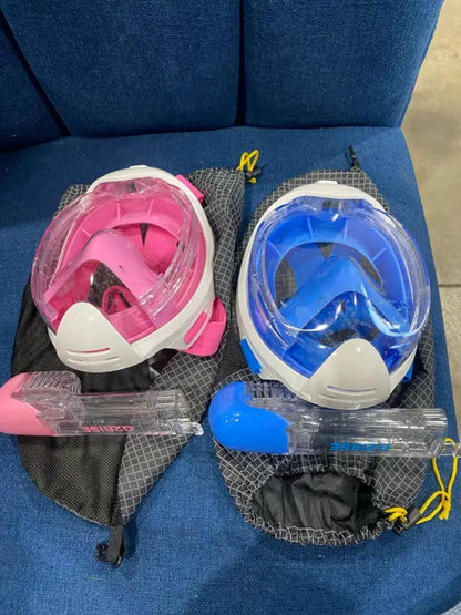 Set of 2 — Pink & Blue Snorkel Masks