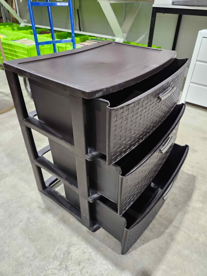 Sterilite 3 Drawer Wide Espresso Weave Tower