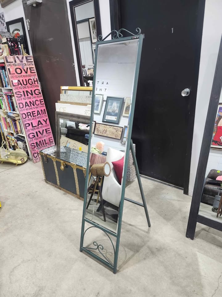 Steel Framed Full Length Standing Mirror