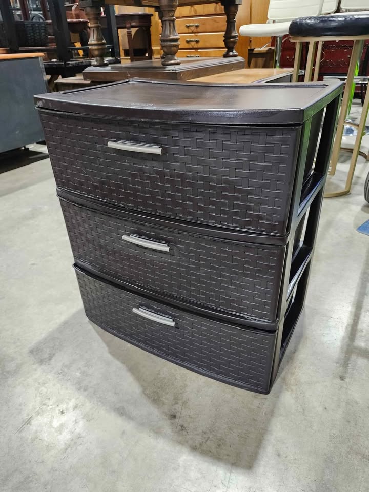 Sterilite 3 Drawer Wide Espresso Weave Tower