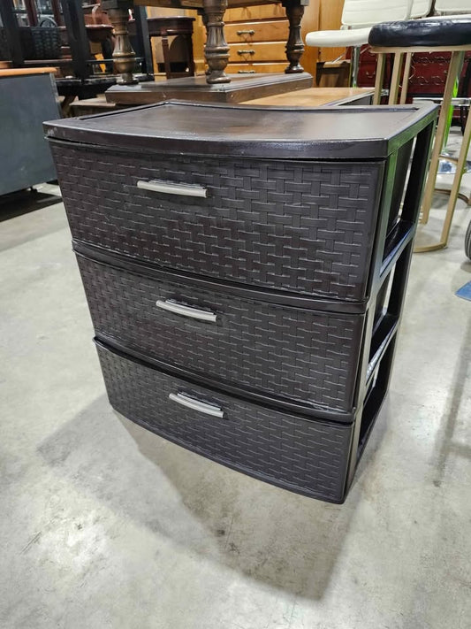 Sterilite 3 Drawer Wide Espresso Weave Tower
