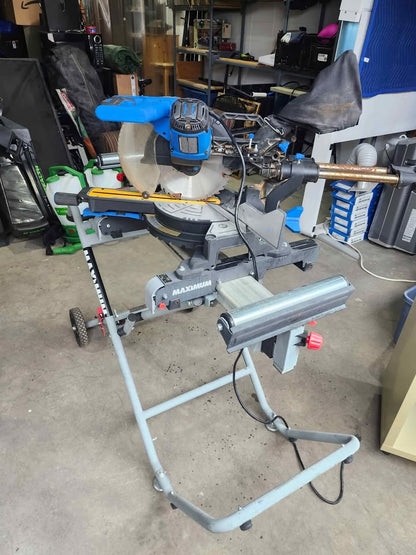 Mastercraft 10" Sliding Compound Mitre Saw + Maximum Easy-Rise Heavy Duty Stand