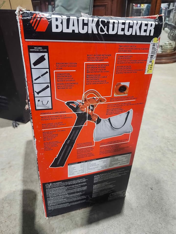 Black & Decker Corded 3-in-1 230mph Blower/Vac/Mulcher