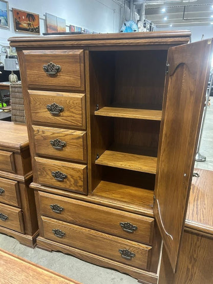 Oak Wood Palliser Chest with Armoire