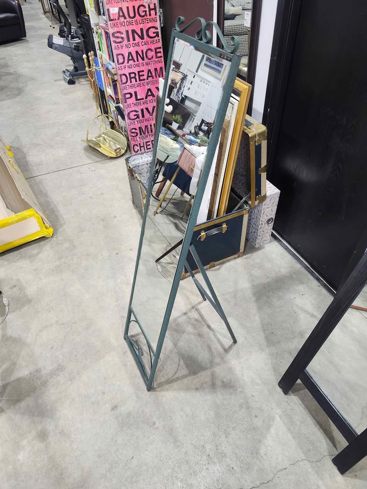 Steel Framed Full Length Standing Mirror
