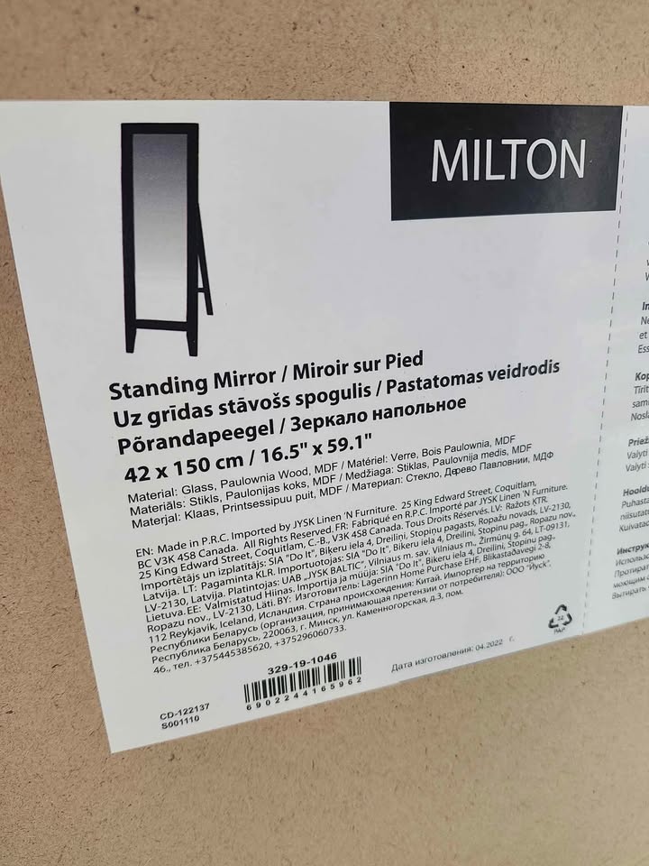 MILTON Standing Mirror (42 x 150 cm)