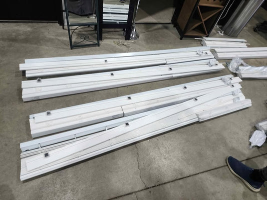 Brand New! 2.5" Faux Wood White Cordless Blinds 34 (w) X 45.87 (h)