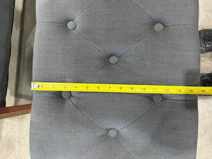 Grey Upholstered Bench