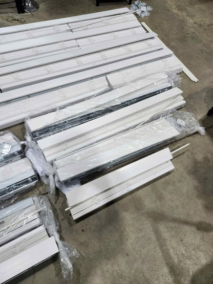 Brand New! 2.5" Faux Wood White Cordless Blinds 34 (w) X 45.87 (h)