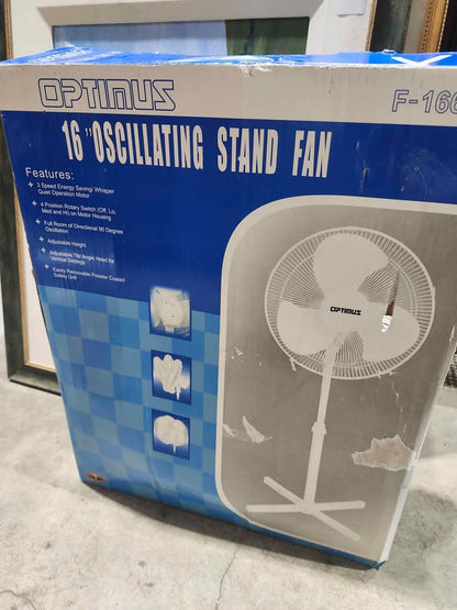 Optimus 16-inch oscillating stand fan