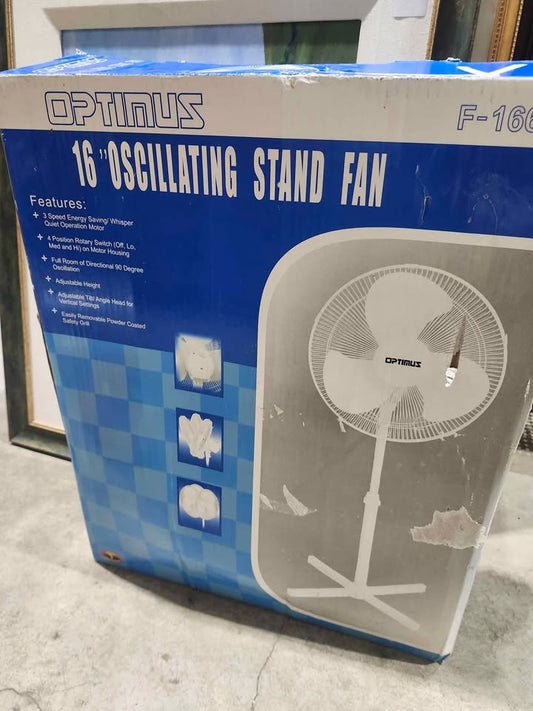 Optimus 16-inch oscillating stand fan