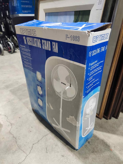 Optimus 16-inch oscillating stand fan
