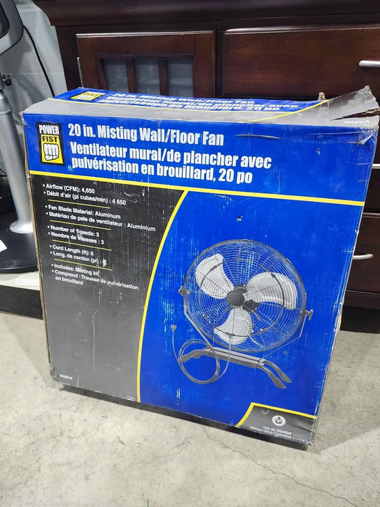 Powerfist 20" Misting Wall/Floor Fan - New!