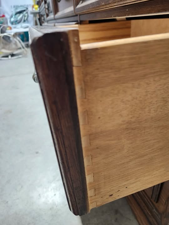 Vintage Wooden 2 Piece Dresser Set