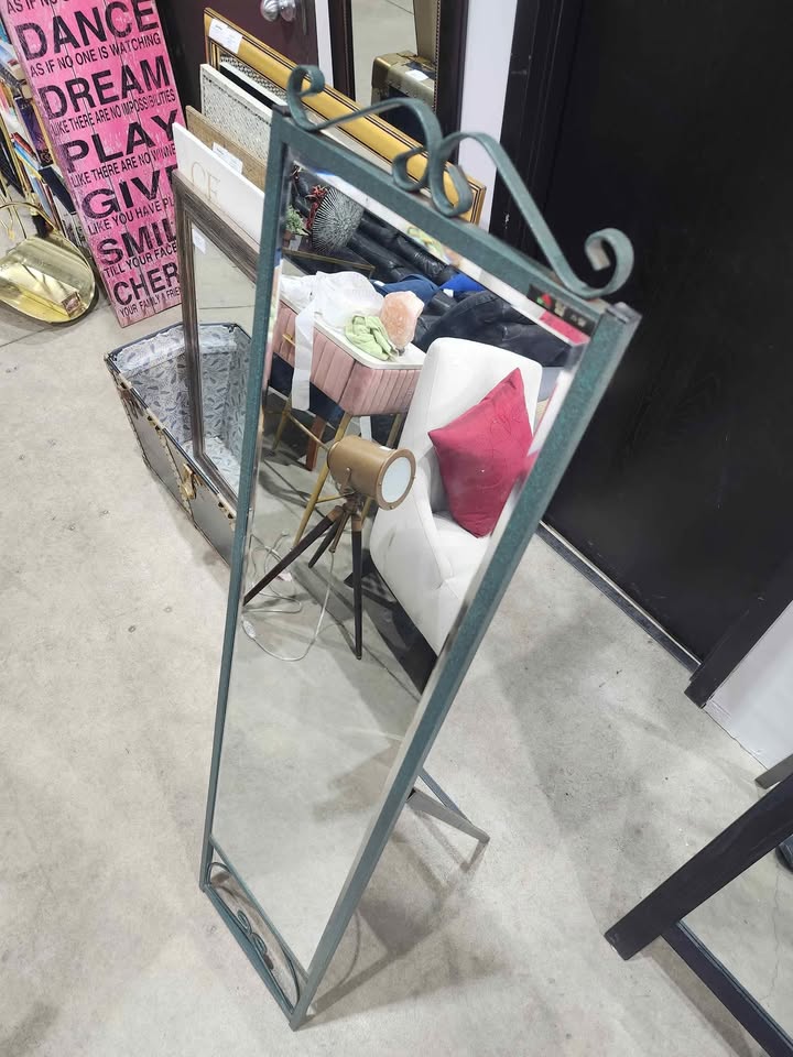 Steel Framed Full Length Standing Mirror