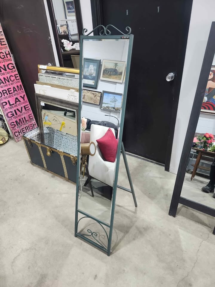 Steel Framed Full Length Standing Mirror