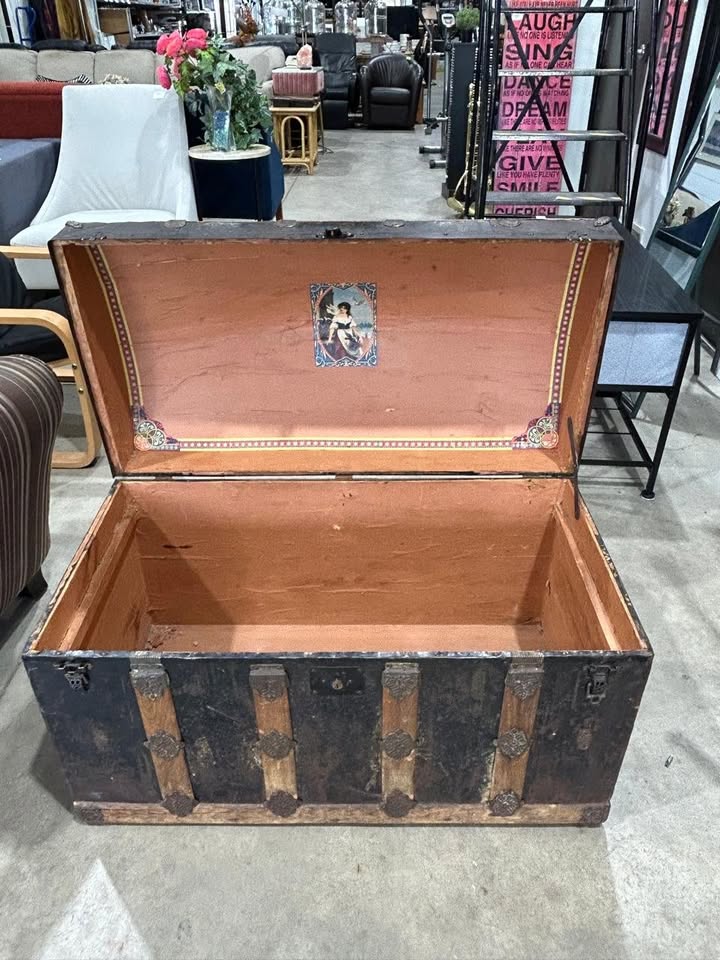 Antique Dome Top Storage Trunk