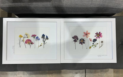 Pair of Framed Pressed Flower Art Prints