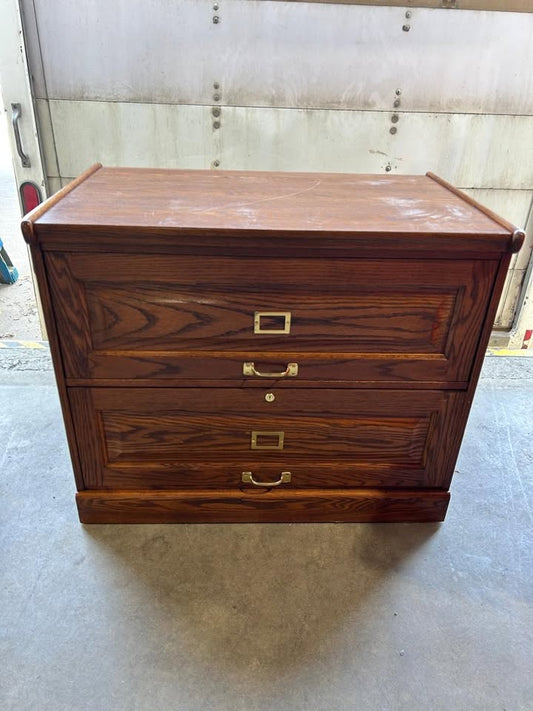 Wooden 3-Drawer Lateral File Cabinet - 2 Available