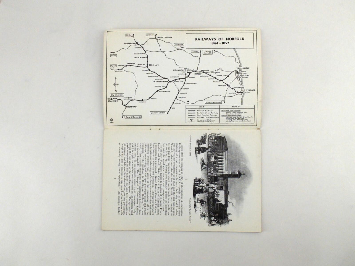 LNER Vintage Train Pamflet Handbooks - Eastern Union Railway & Norfolk 1946