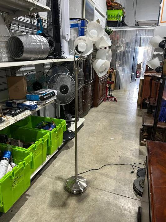 Five-Light Brushed Nickel Floor Lamp