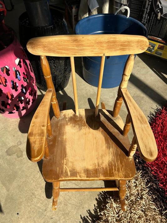 Vintage Kids Wooden Rocking Chair
