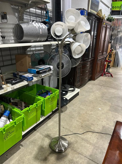 Five-Light Brushed Nickel Floor Lamp