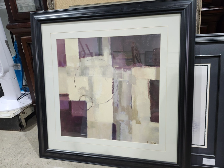 Framed Abstract Art Print w/ Black Frame - The Color Purple