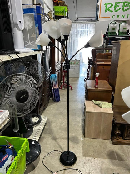 5-Head Black Floor Lamp