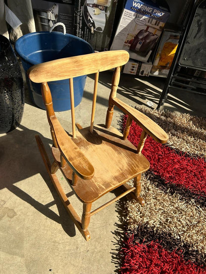 Vintage Kids Wooden Rocking Chair