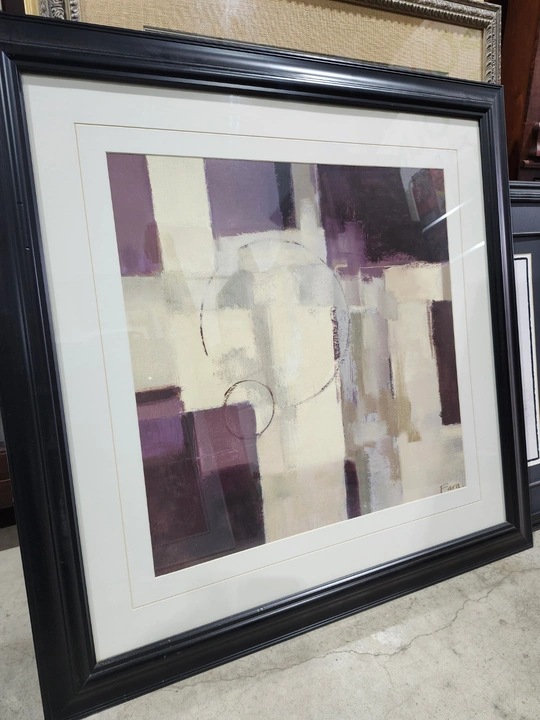 Framed Abstract Art Print w/ Black Frame - The Color Purple