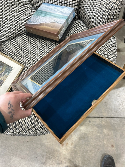 Vintage Wooden Shadow Box Frame with Compartment - 4 Available