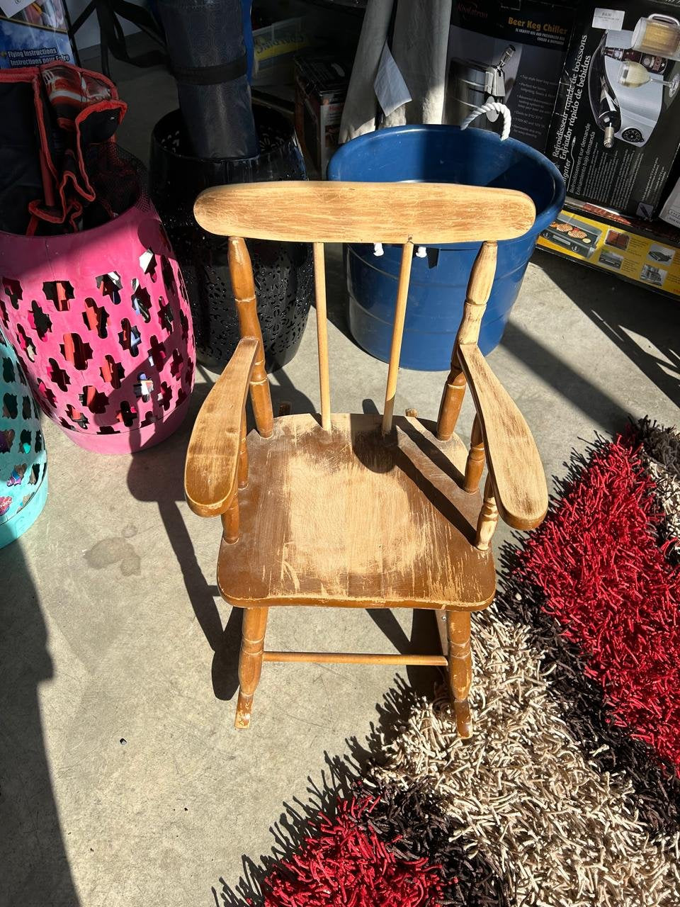 Vintage Kids Wooden Rocking Chair