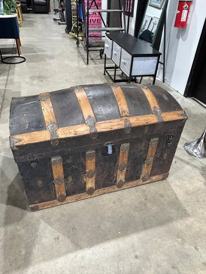 Antique Dome Top Storage Trunk