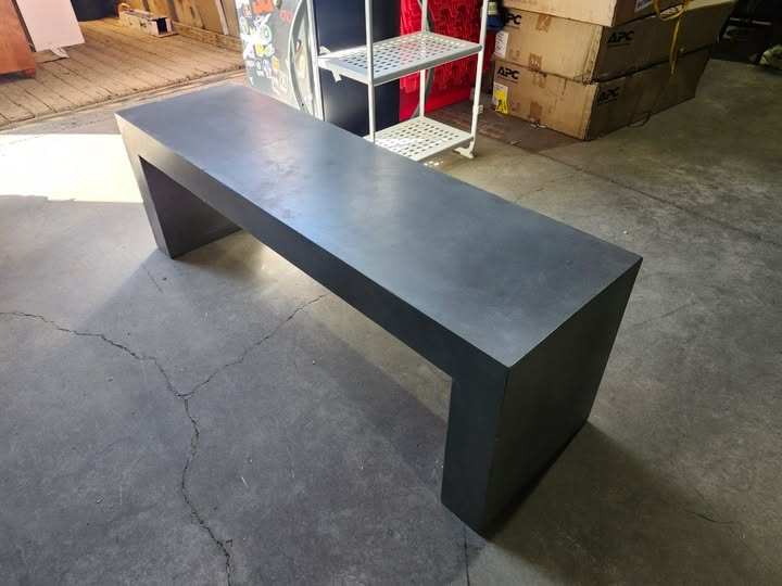 Modern Grey Solid Concrete Bench