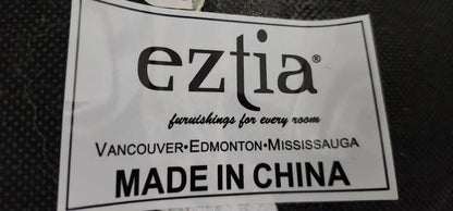 Black Genuine Leather Dining Chairs Set - Eztia Furnishings