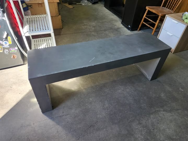 Modern Grey Solid Concrete Bench