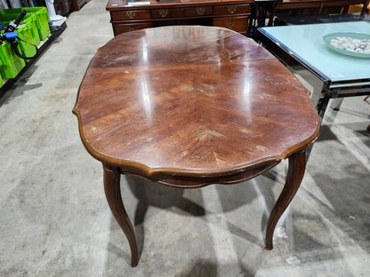 Vintage Wooden Oval Dining Table