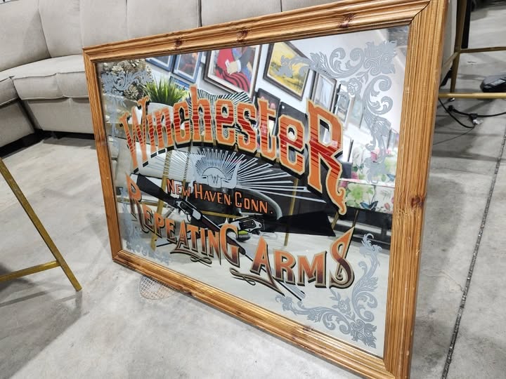 Vintage Winchester Repeating Arms Mirror