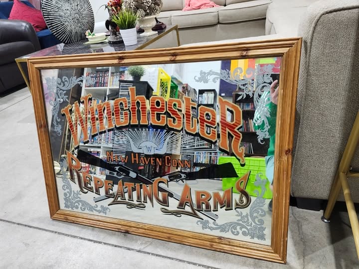 Vintage Winchester Repeating Arms Mirror
