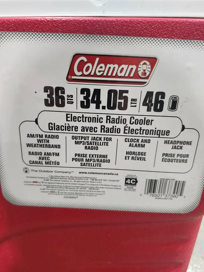 Coleman 36 Quart Electronic Radio Cooler