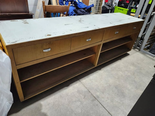 Large Vintage Wooden Counter/Server/Workbench