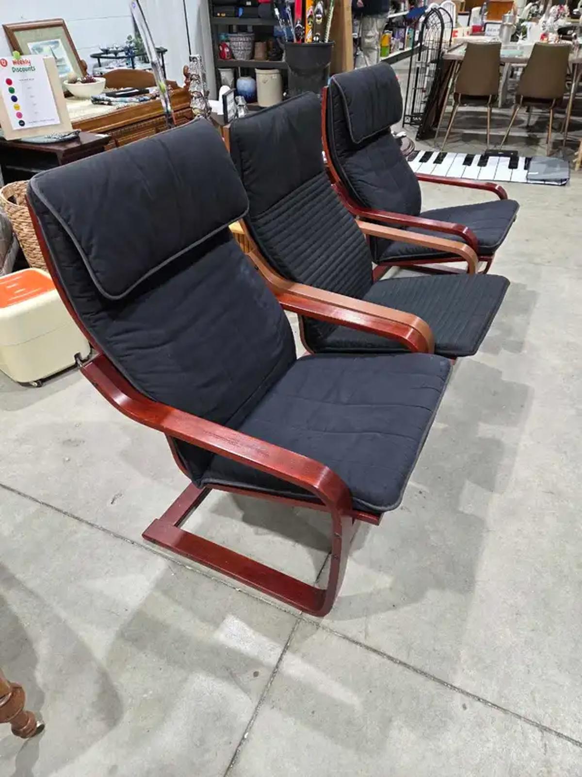 Ikea Poang Chairs - 3 Available